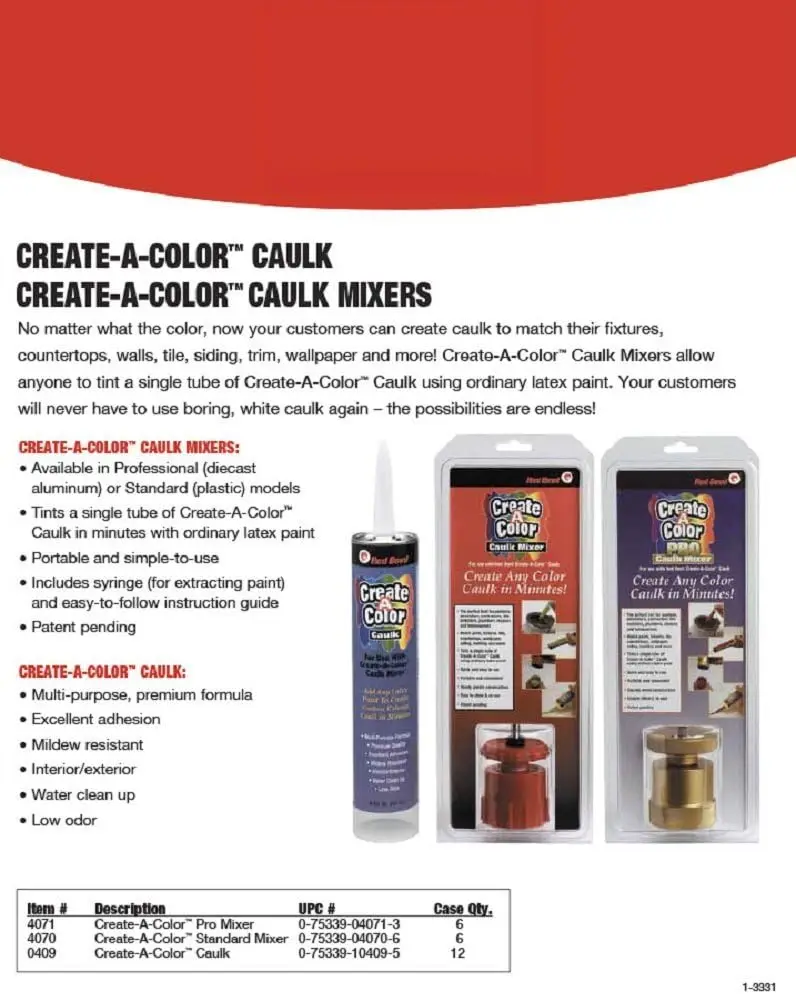 evil 4071 Create-A-Color gegoten aluminium Pro Caulk-mixer, 1-pack, goud