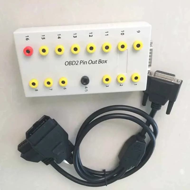

Автомобильный диагностический кабель Obd2 Pinout OBD2 Pin Out Box Breakout Box Pin Tester Адаптер автоматического разъема, Pin Out Box Инструменты для авторемонта
