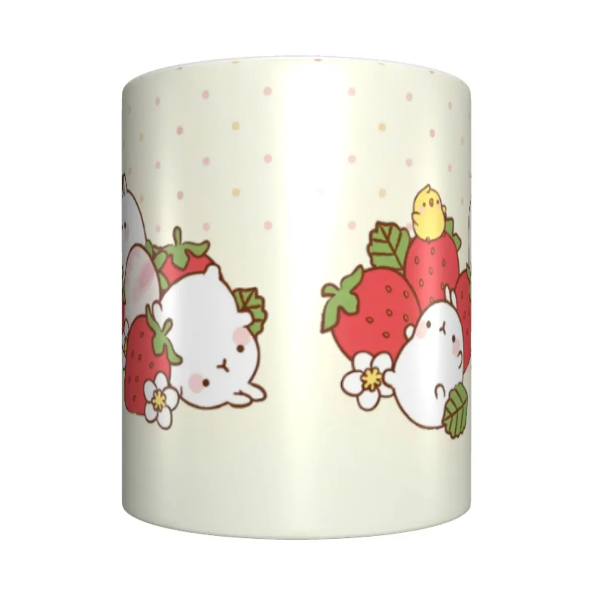 New Strawberry M-Molangs Piupiu Merch Mugs Cute Tea Cup