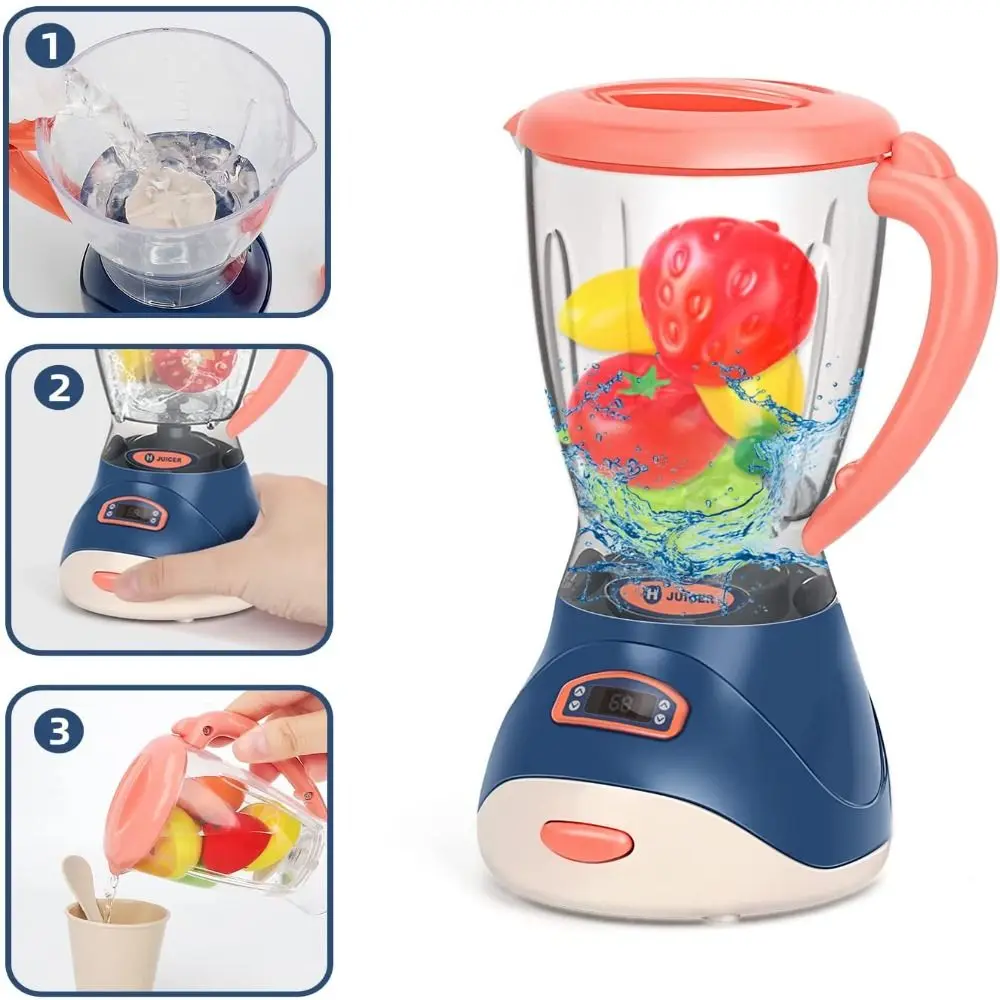 Kitchen Pretend Play Toys For Kids Electric Vacuum Cleaner Microwave Cooker Juicer Washing Machine Household Appliance Girls Toy