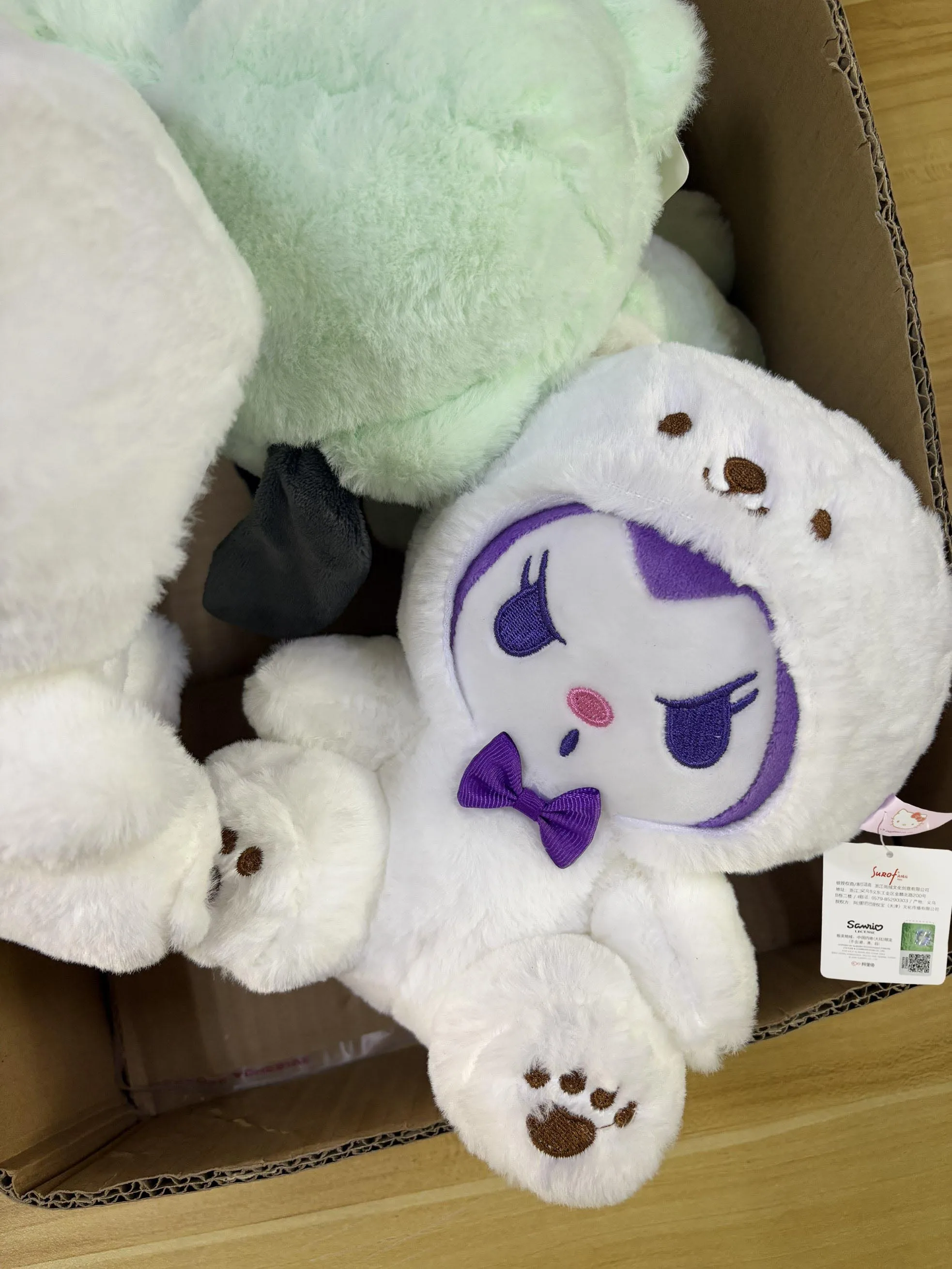 ！！**- Sanrio, peluche de 25 cm con diseño de anime, Kuromi, My Melody y Cinnamoroll, adorable, suave, relleno, muñeco de peluche, cojín, regalo de Navidad, decoración. !