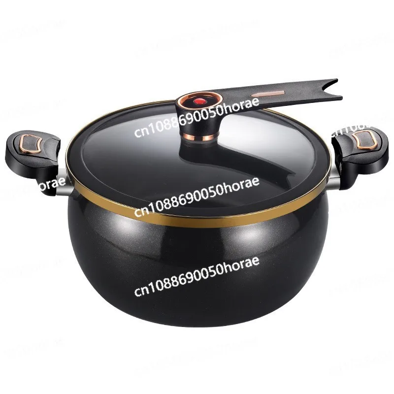 Enamel Micro Pressure Soup Pot for Household Use, Large Capacity, Multifunctional, Uncoated Micro Pressure Stew Pot