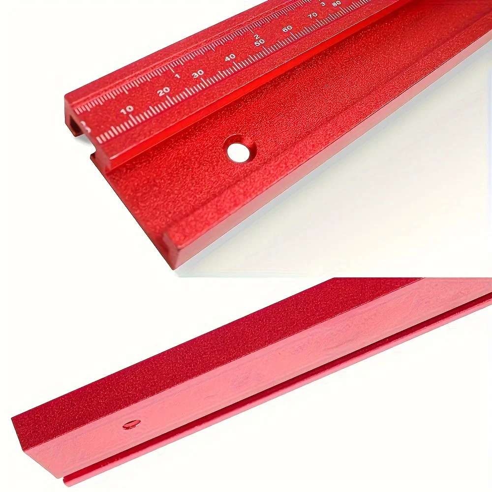 1Set 45Type T-Track Metric and Inch+ Limiter Woodworking Chute with Precise Scale Woodworking Measuring Tools