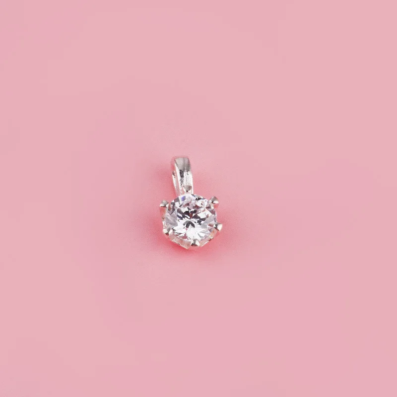 S925 sterling silver, finely crafted round white zircon pendant, diy bracelet, necklace, earrings and accessories