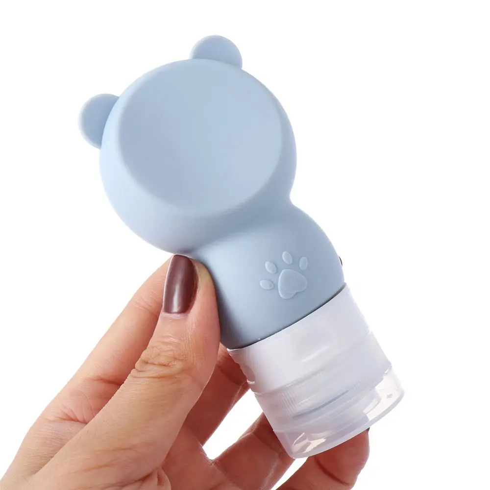 Portable Silicone Refillable Bottle Cartoon Cute Empty Travel Packing Press for Lotion Shampoo Cosmetic Squeeze Containers