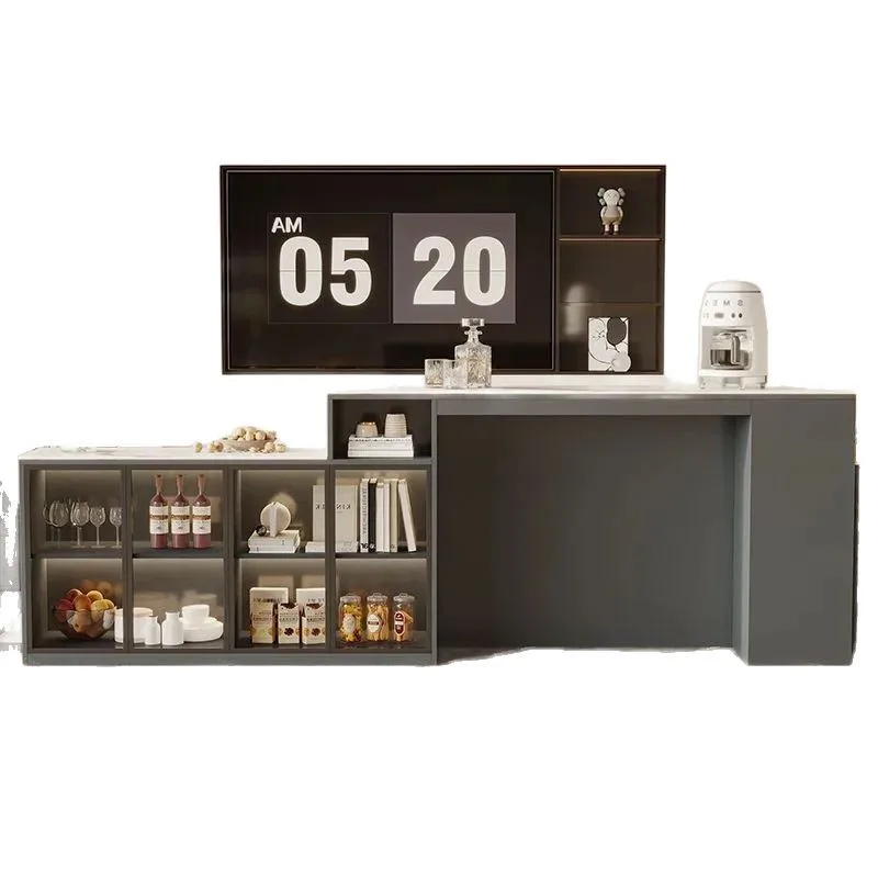 

Slate solid wood home sideboard living room wall partition