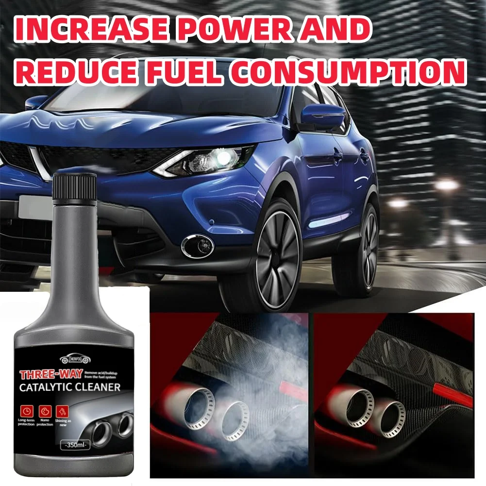 CHEINFOO Three-way Catalytic Cleaner, Car Decomposition Carbon Tail Gas, Engine Cleaning Exhaust Gas Removal Carbon Deposition