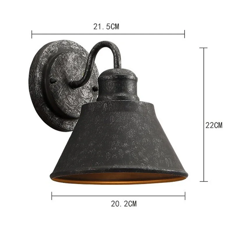 Luzes de parede vintage ao ar livre à prova dwaterproof água para loft jardim industrial país americano varanda pátio arandela decoração iluminação