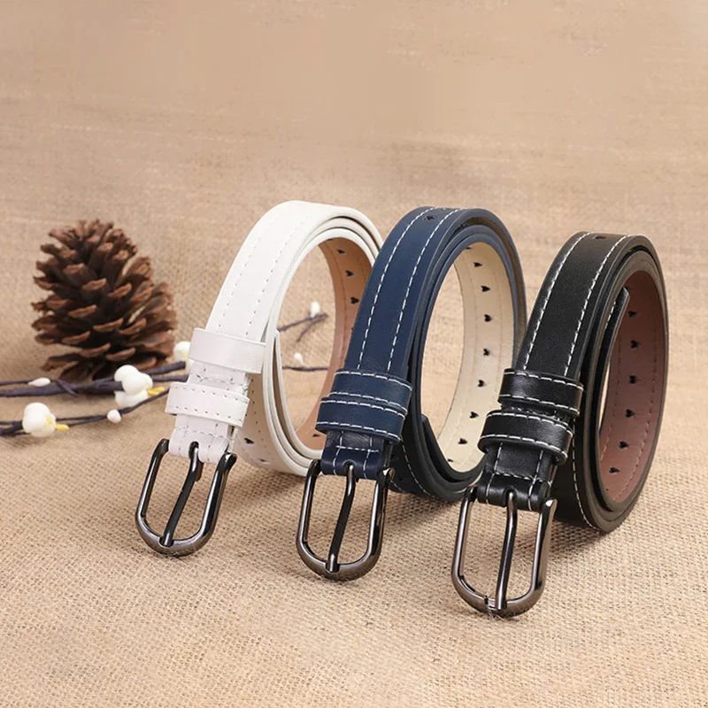 

Women's belt genuine leather fashion casual simple everything matching decoration cowhide pants belt white jeans small belt