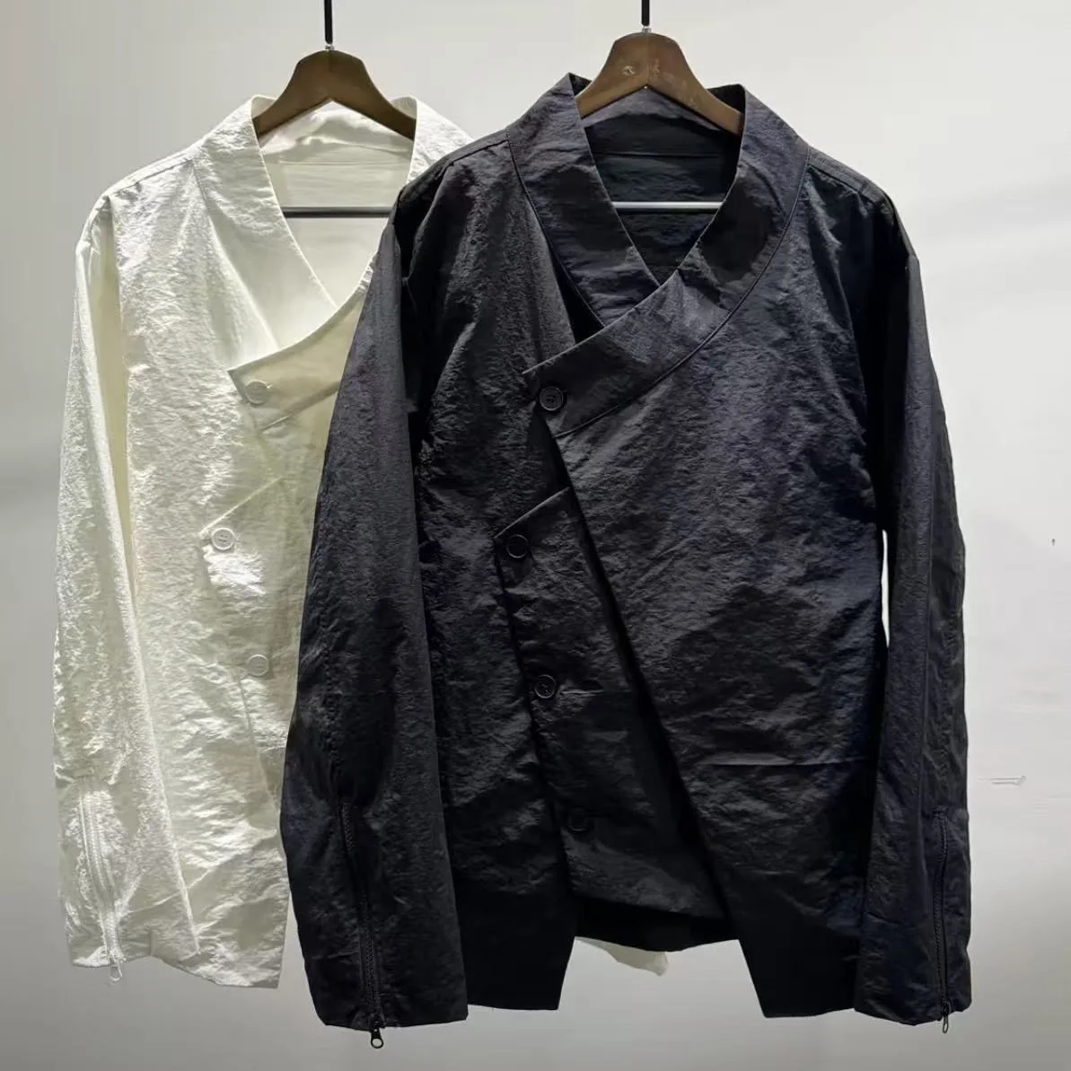 

Faionable American Sle Long Sve irt Мужской повседневный универсальный топ весна-осень новый Sle подставка из полиэфирного волокна