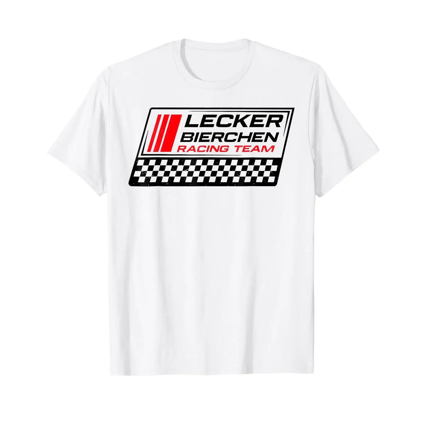 Funny Lecker Bierchen Racing Team T Shirt vintage Washed fashion Stretched Casual Soft graphic homme Versatile designer clothes