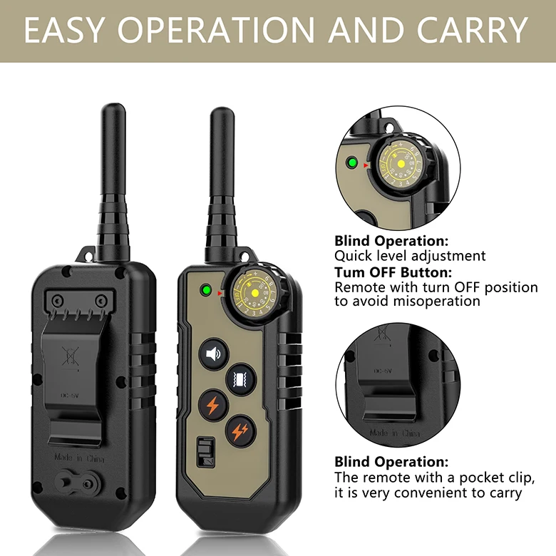 

Anti-dog Barking Device Dog Electronic Shock Collar Dog Trainer Remote Control Dog Training Anti-barking Device