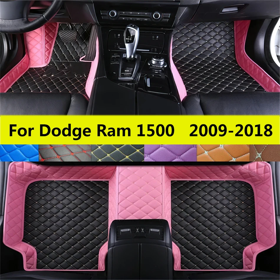 

Коврики Pickup, подходят для Dodge Ram 1500 Crew Cab 2009 2010 2011 2012 2013 2014 2015 2016 2017 2018 Автомобильные кожаные подушечки для ног Ковер