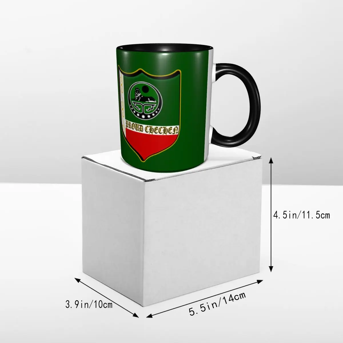 Chechnya Proud Shield Badge Accessories Coffee Mug Kawaii Chechen Tea Cups Gift 5