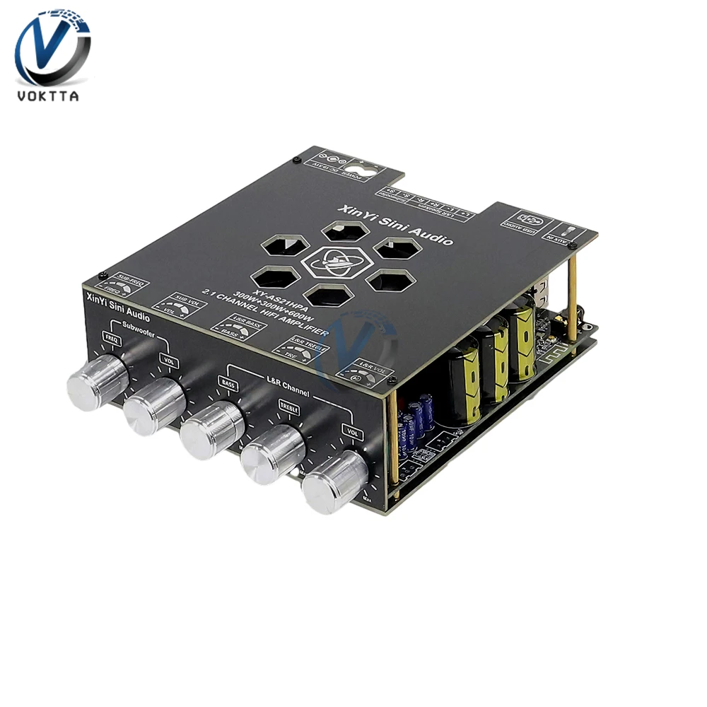 AS21HPA High-power Bluetooth Digital Power Amplifier Board 2.1 Channel Subwoofer 300W * 2+600W Audio Stereo Amp Amplificador