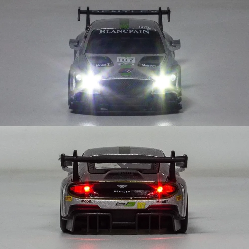 1:32 Scale Bentley Continental GT3 Series Pull-Back Car Alloy Diecast Model Metal Car Model Chritmas Gift for Boys Men