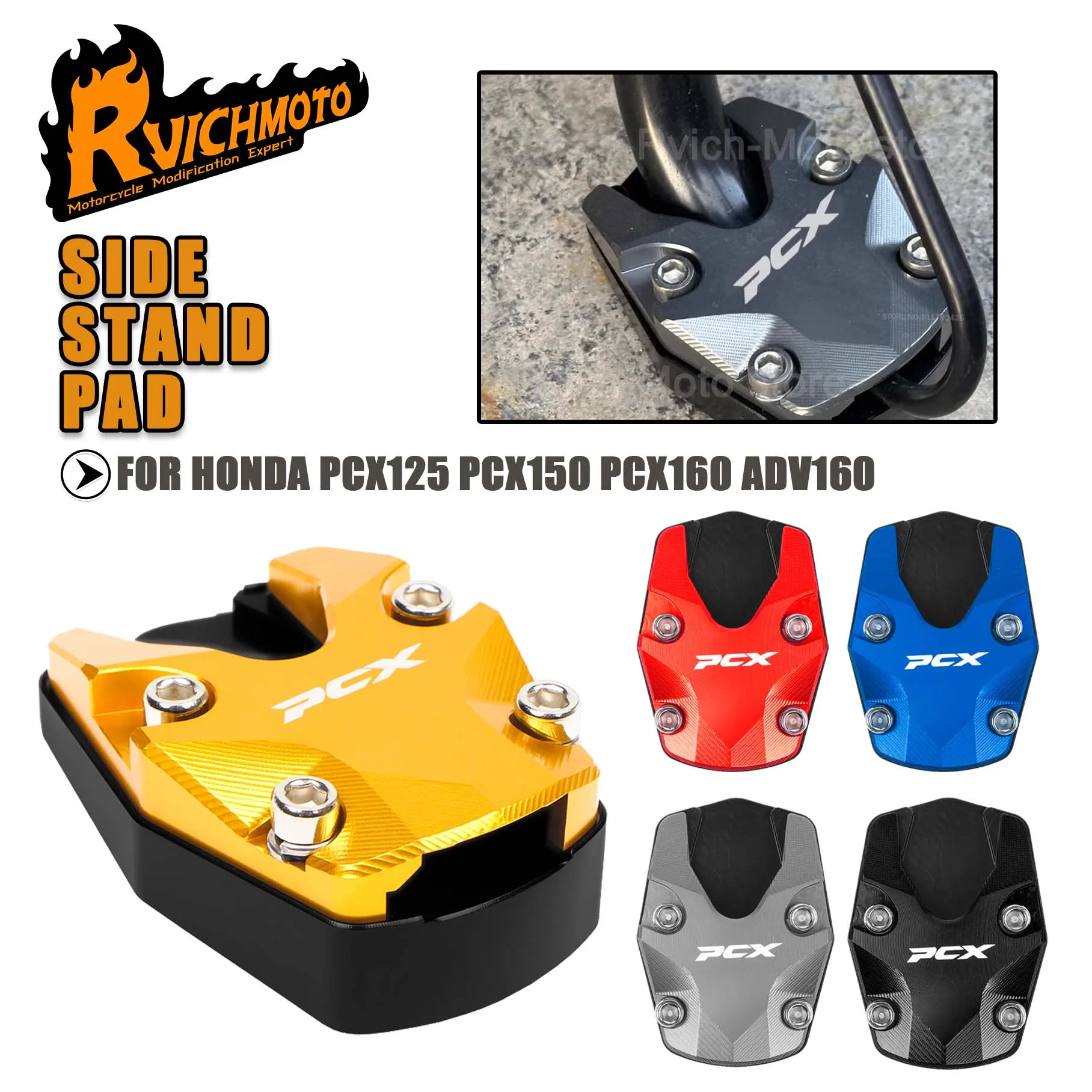 

PCX 125 150 160 ADV 160 125PCX Боковая опора для мотоцикла, кронштейн для ног, подставка для ног, увеличитель для Honda PCX160 PCX150 PCX125 ADV160