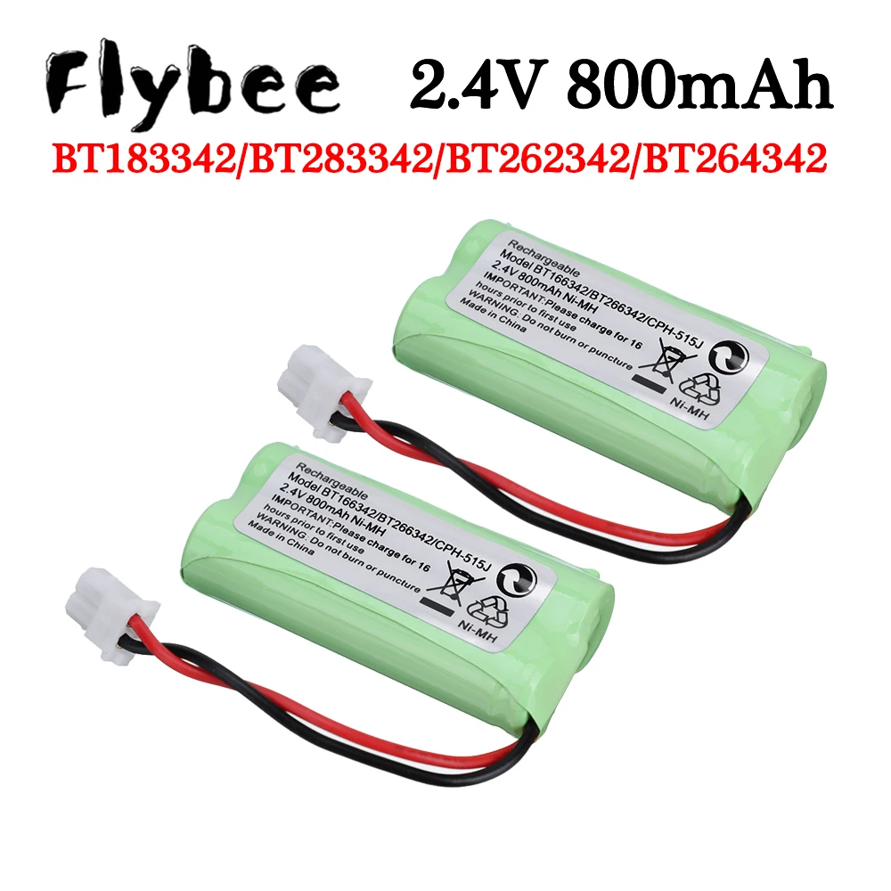 

2pcs 800mAh 2.4V BT-166342 AAA Ni-MH Rechargeable Battery For Cordless Phone BT166342 166342 BT-266342 BT183342 BT283342 Cells