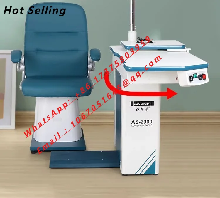 AS-2900 Optometry Stand, a new adjustable eye examination workbench with a height-adjustable chair.
