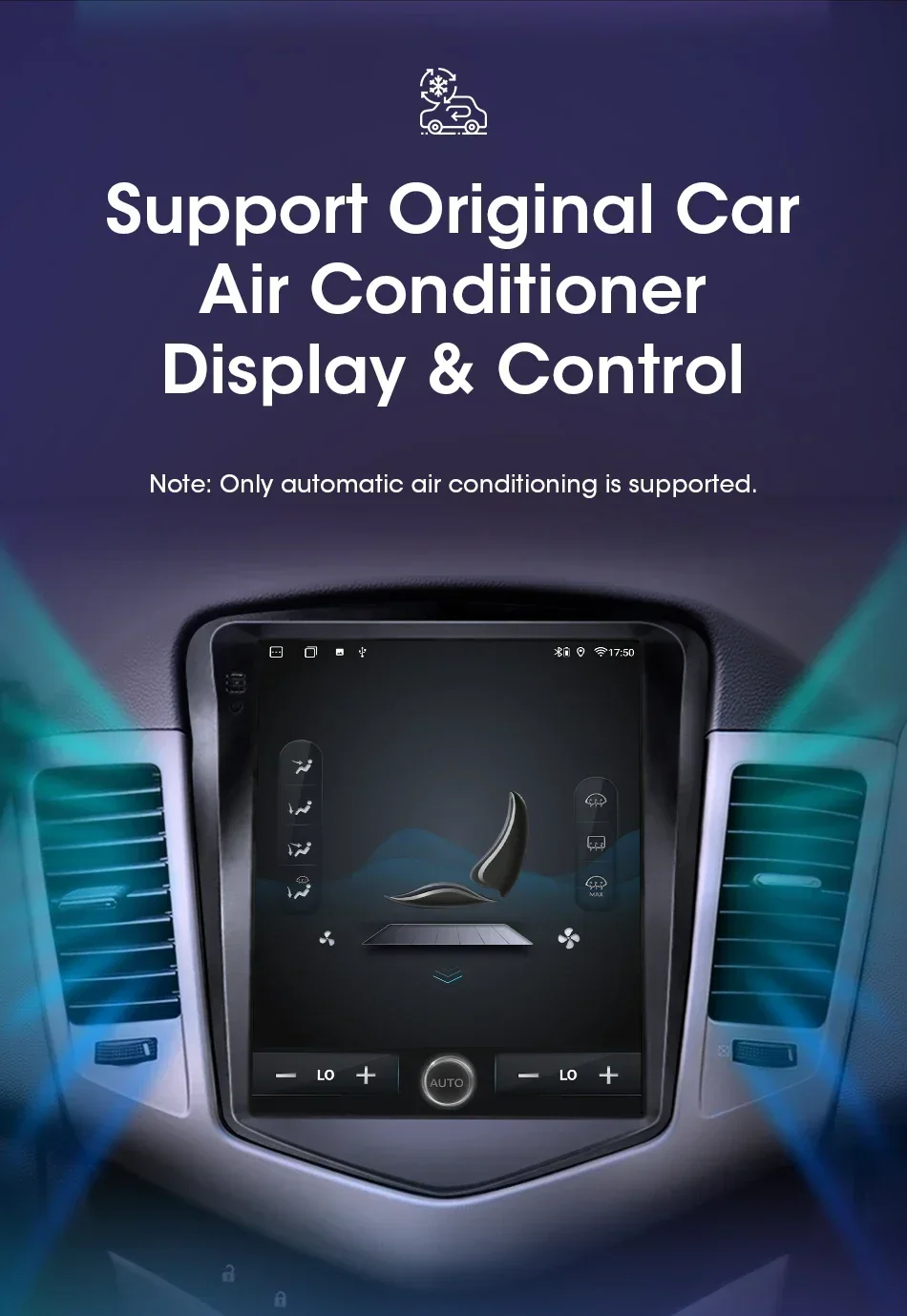 Srnubi Android Autoradio für Chevrolet Cruze J300 2008-2012 Navigation Stereo Multimedia Player Carplay Vertikaler Bildschirm Head Unit – Detail 8