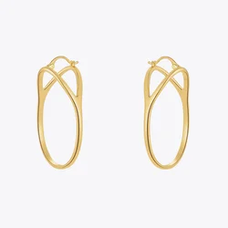 ENFASHION Big Hoop Earrings For Women New In Pendientes Mujer Gold Color Oval Earings Fashion Jewelry Gift Wholesale E221442