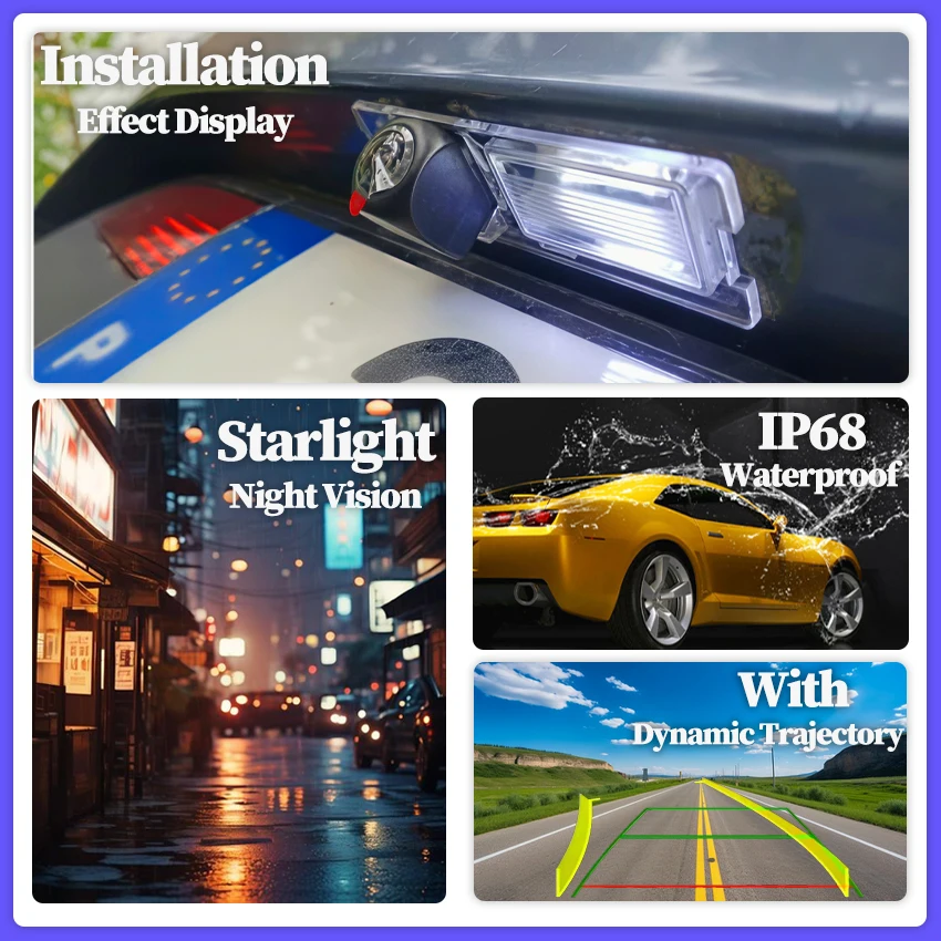 AHD 1080P 170° FishEye Rear View CameraFor Audi A3 S3 8P A4 S4 A5 S5 A8 S8 A6 C6 RS6 Q7 2001~2011 Car Reversing HD Night Vision