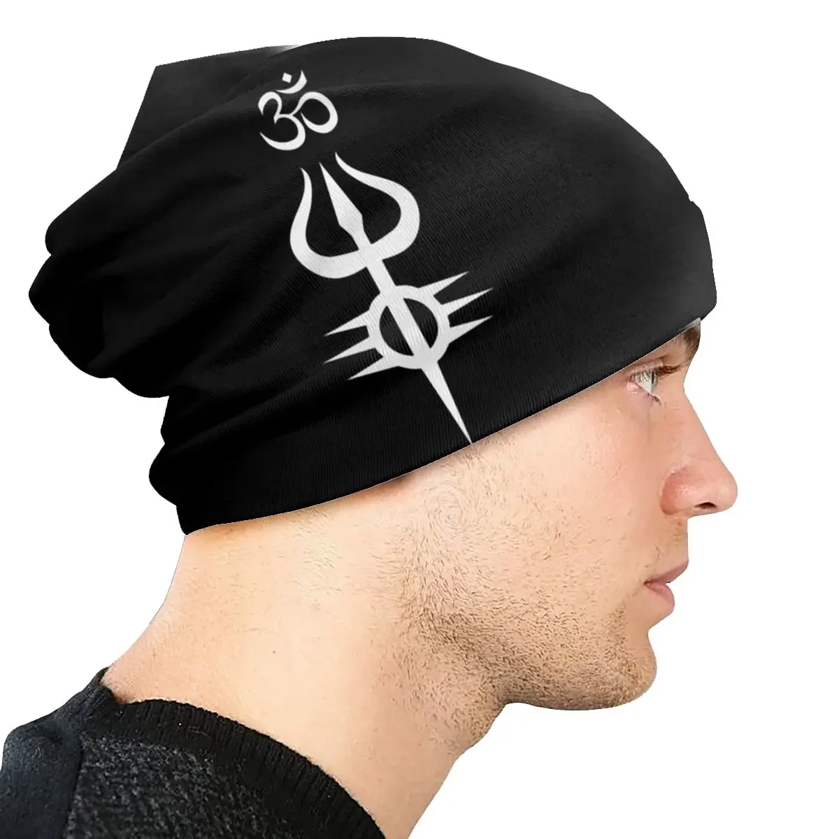 Shiva Symbol Hindu God India Lingam autunno femminile berretti sottili Casual Unisex Skullies cappelli cofano