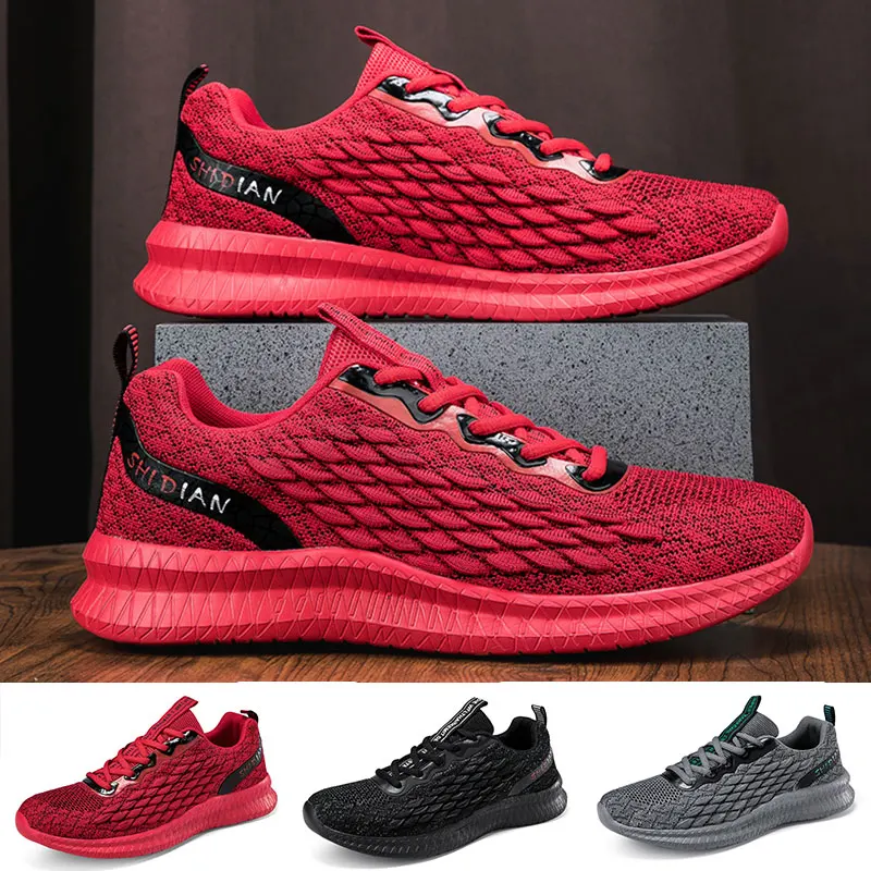 Men Sneakers Low Top Casual Shoes Summer Breathable Running Shoes Lace Up Mesh Sock Shoes Outdoor Travel Shoes Plus Size 39-46