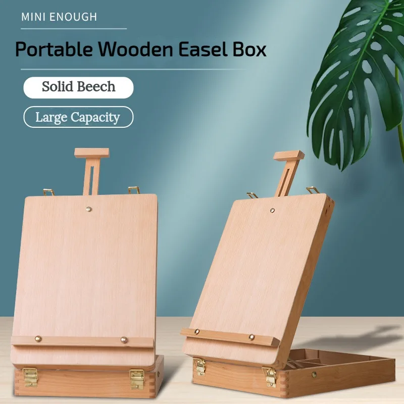 Wooden Art Easel Box Case for Painting with Storage Beechwood Sketch Easel Easel for Adult Beginner Professionals Painters