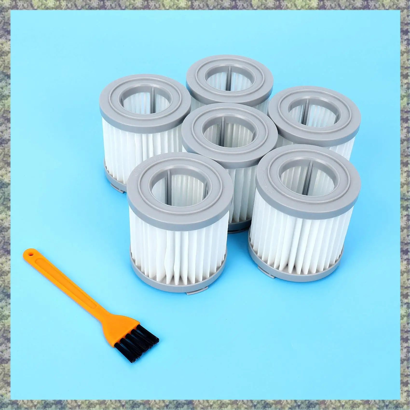 

WON 7Pcs HEPA Filter For JIMMY JV51/53 Handheld Cordless Vacuum Cleaner HEPA Filter Gray Replacement Filter