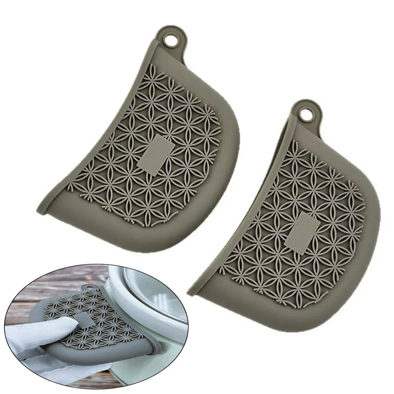 1/2pcs Silicone Pan Handle Cover Heat Resistant Non-Slip Pan Handle Holder Anti-Scald Thickened Pot Steamer Casserole Ear Clips