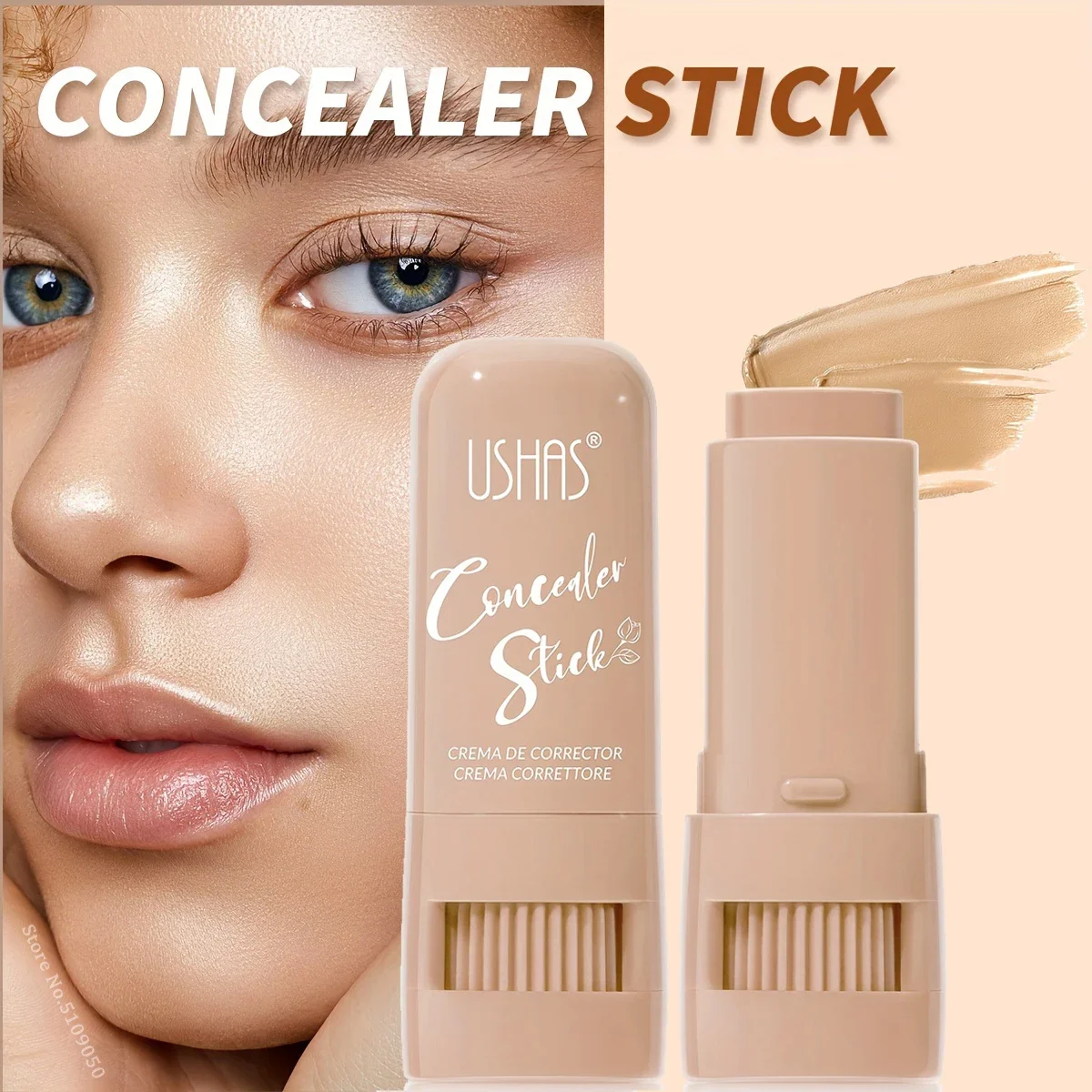 Rotating Solid Concealer Stick Silky Cream Natural High Coverage Corrector Face Makeup Invisible Pores Dark Circles Cosmetics