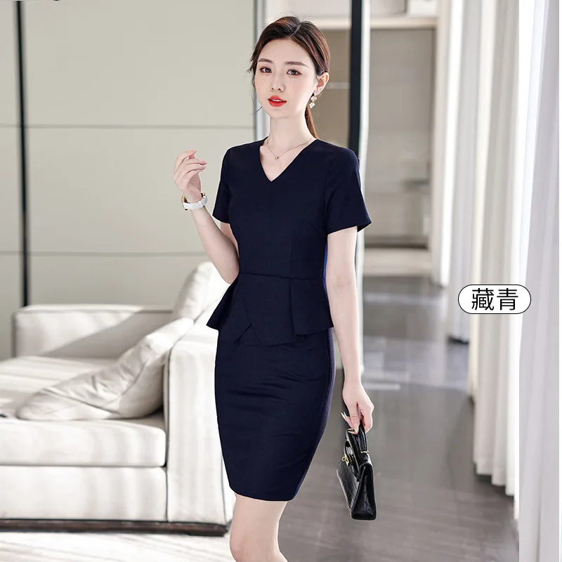 Dress Summer Women's Minimalist Commuter Workwear Mid-Sleeve High-Grade White Collar Business Women's Clothing