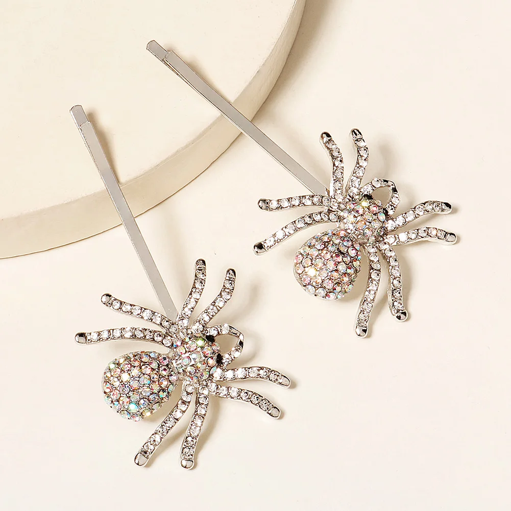Halloween Spinne Haars pangen für Frauen Mädchen Pony Haarnadeln Strass Haars pangen Festival Prinzessin Haarschmuck Schmuck – Detail 15