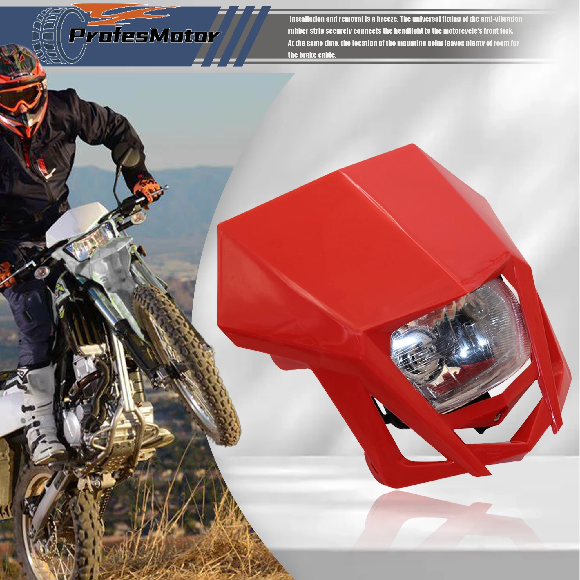 

For Honda Motorcycle Headlight CRF 150 230 XR YP20 2016-2023 DirtBike Enduro Motocross Headlamp Fairing Spotlights Accessories