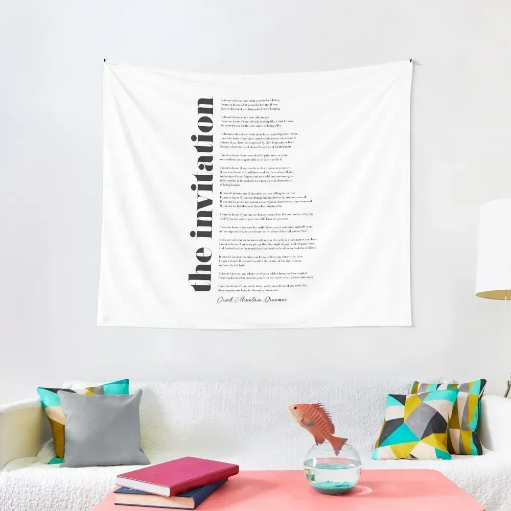 

The Invitation by Oriah Mountain Dreamer Tapestry Nordic Home Decor Wall Hanging Decor Aesthetic Room Decor Korean Tapestry