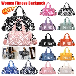 Women Fitness Bag Large Capacity Sports Backpack Portable Multifunctional Wear-resistant Adjustable Strap Gym Bags for Travel