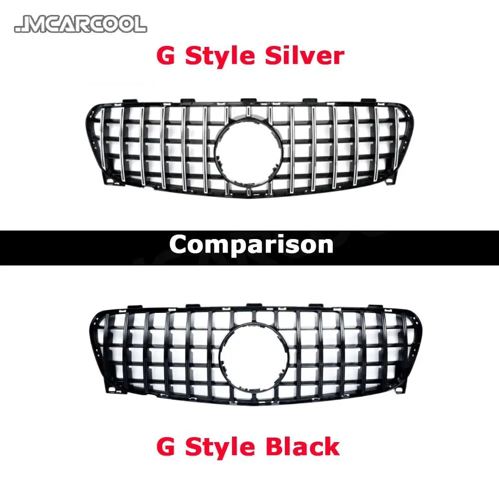 ABS المواد الجبهة حافة مصد السيارة شواء الديكور لمرسيدس بنز GLA الفئة X156 GLA180 GLA200 GLA250 GLA45 2014 2015 2016