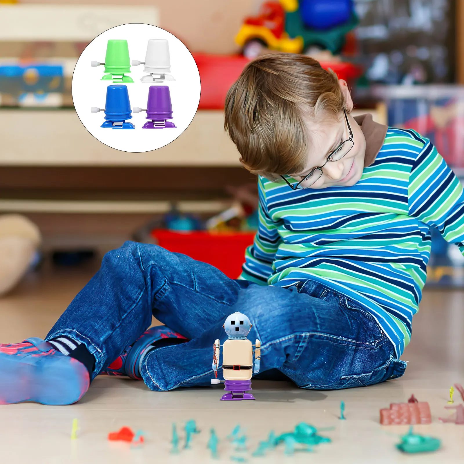 

8 шт. заводных пластиковых механизмов для ходячих роботов, запасные части для ремонта изделий из глины и поделок ручной работы