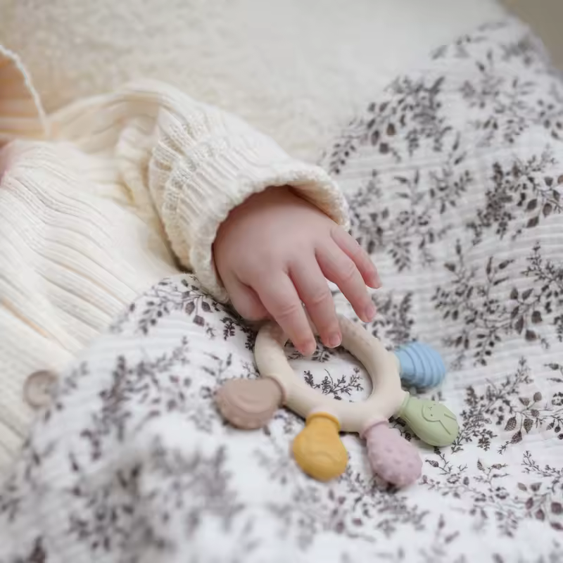 erduo Silicone Baby teether anxiety teething toys 0 12 months chew beads sensory gum relief soother - Image 6