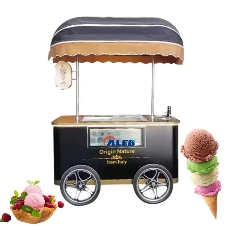 YWM Certificate Hot Sale Fully Equipped Small Food Truck Outdoor Fast Food & Ice Cream Hand Cart Snack Machines Trailers
