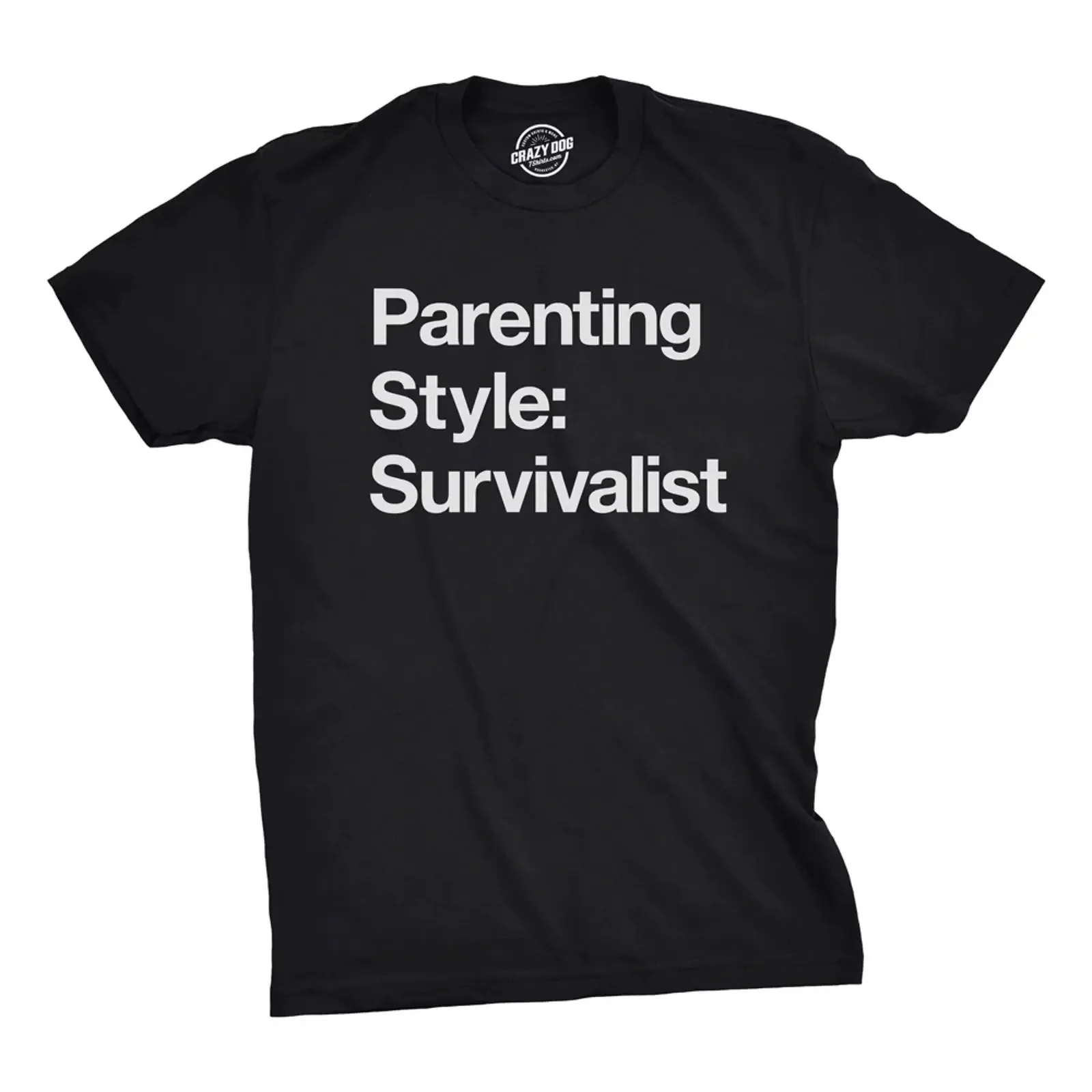 Mens Parenting Style Survivalist T Shirt Funny Sarcastic Dad for Guys vintage Washed Comfortable streetwear