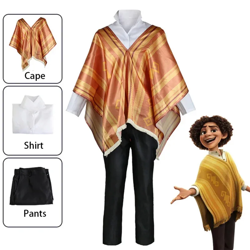 Charm Camilo Cosplay disfraz Camilo Charm hombres traje capa Camilo chico disfraz Camilo Madrigal Kimono niños camisetas ropa Cosfam