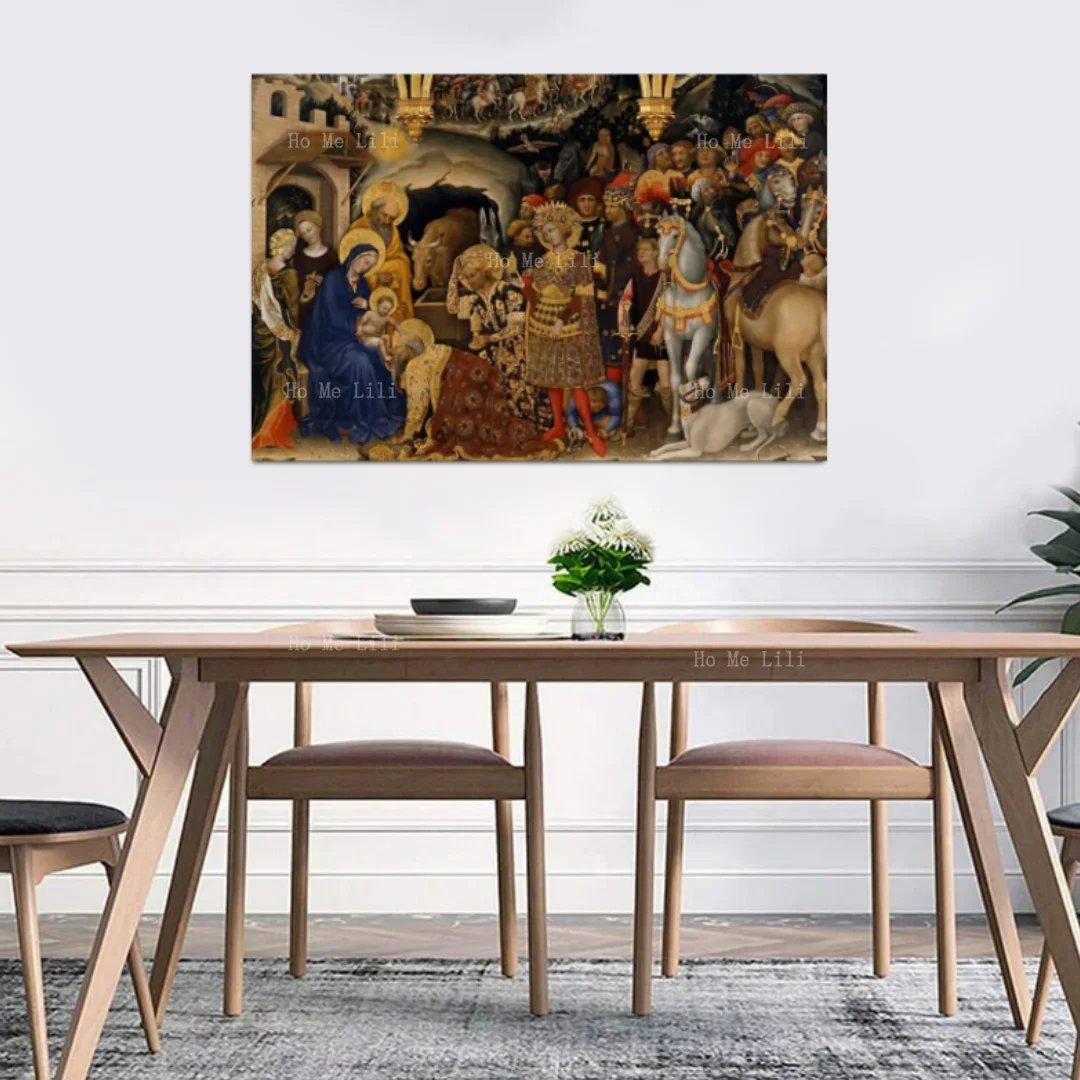 Gentile Da Fabriano Adoration Of The Magi Canvas Gallery Wall Art Print