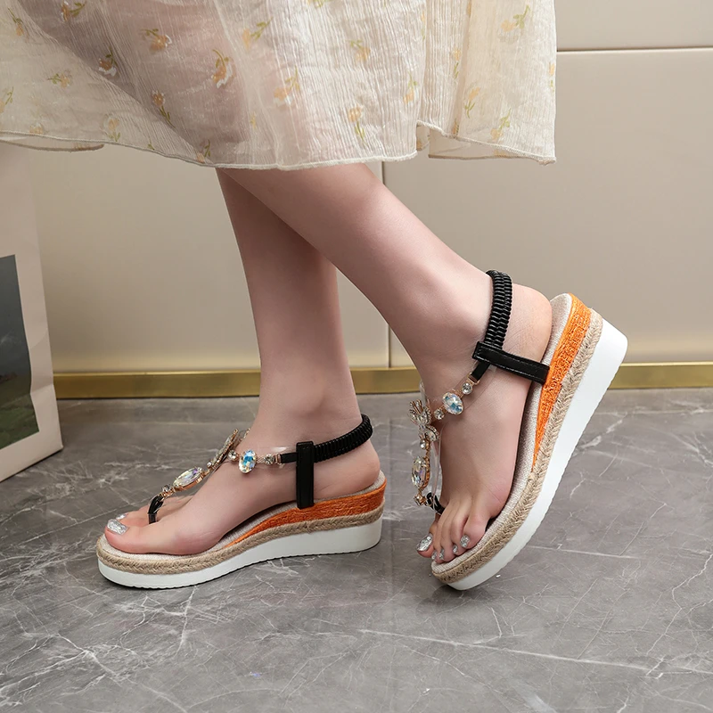 

New Summer Sandals Women's Fashion Casual Beach Outdoor Flip Flop Sandals Women's Flat Shoes Zapatillas Mujer