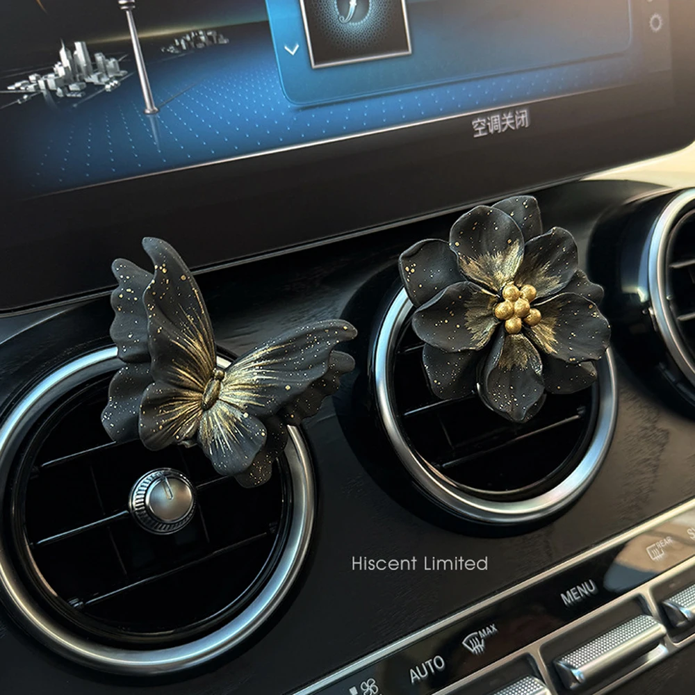

Car fragrance High-end romantic starry sky rose butterfly Car air outlet perfume diffuser Car interior decoration ins wind gift