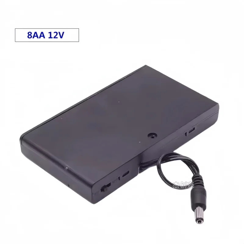 8 Section AA Battery Case 12V Plastic Battery Holder With Cover Switch For DIY Project 8xAA
