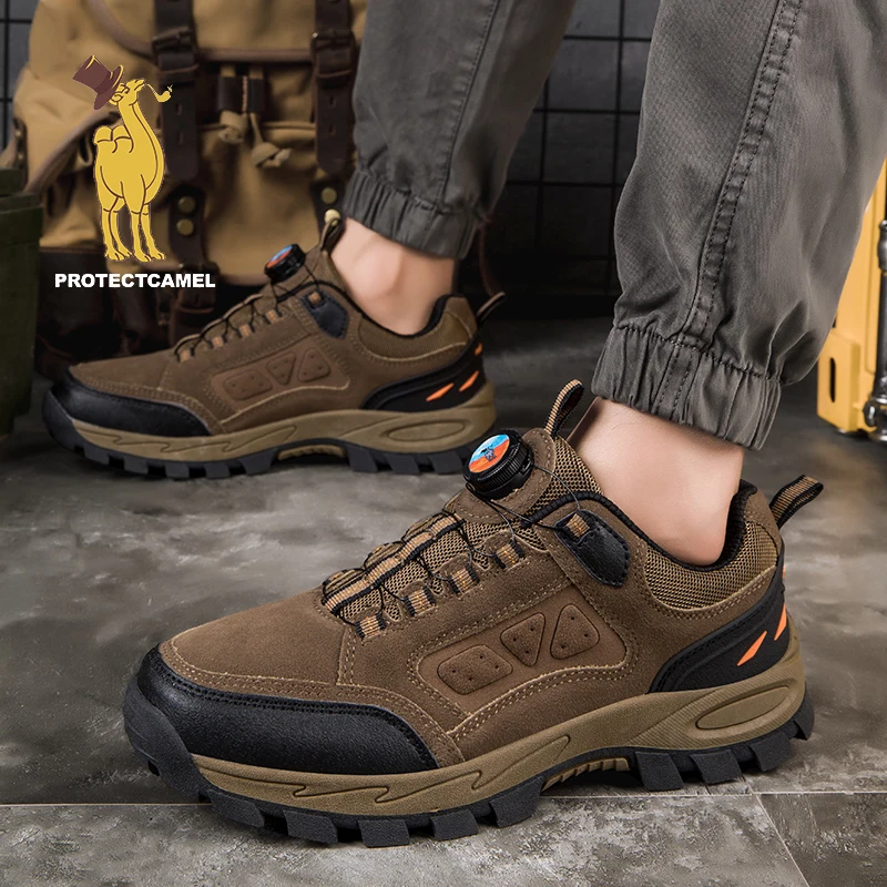 Rotierende Taste Kamel Wasserdichte Off-Road Hikeup Trail Camping Jagd Klettern Berg Ausflug Outdoor Trekking Wandern Schuhe Männer