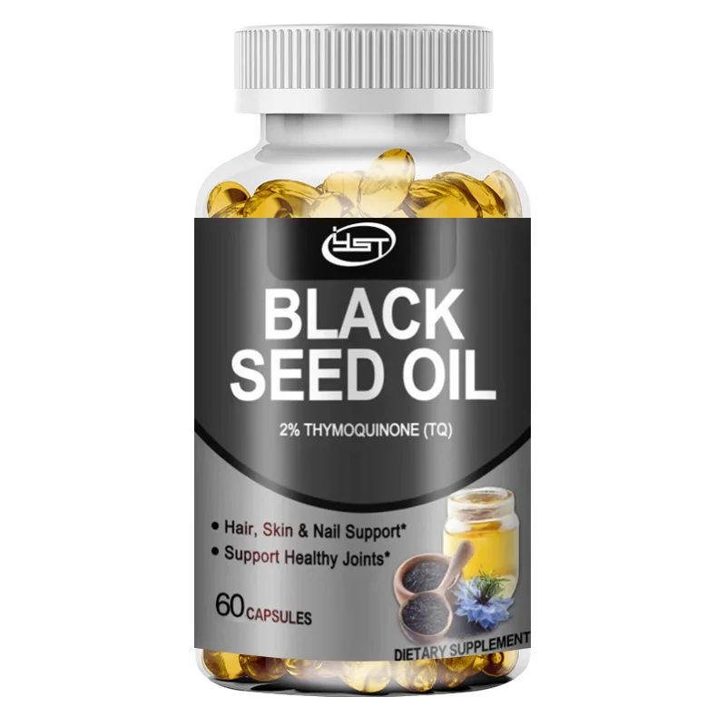 Black Seed Oil - Digestive , Immune Support, for Skin & Hair , Antioxidant - 60 Capsules