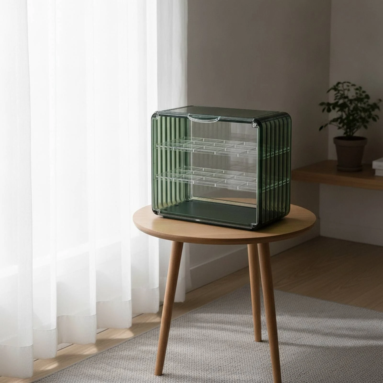 Figure Display Case Tabletop Acrylic Display Case Showcase Stable Organizer Space-Saving for Collectors, Desk, Shelf